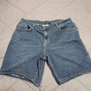 Lee Denim Shorts Women's 20W High Rise Blue Regular Fit Casual